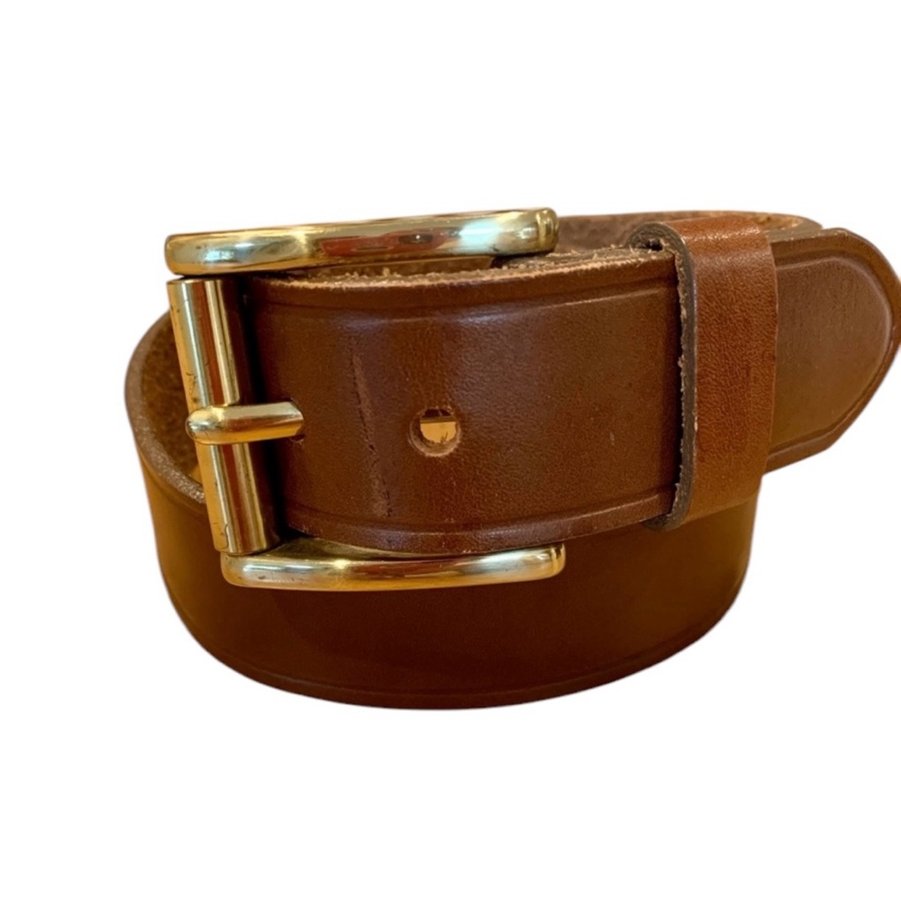 Ann Taylor Brown Leather Belt M (30-31) - Picture 1 of 9